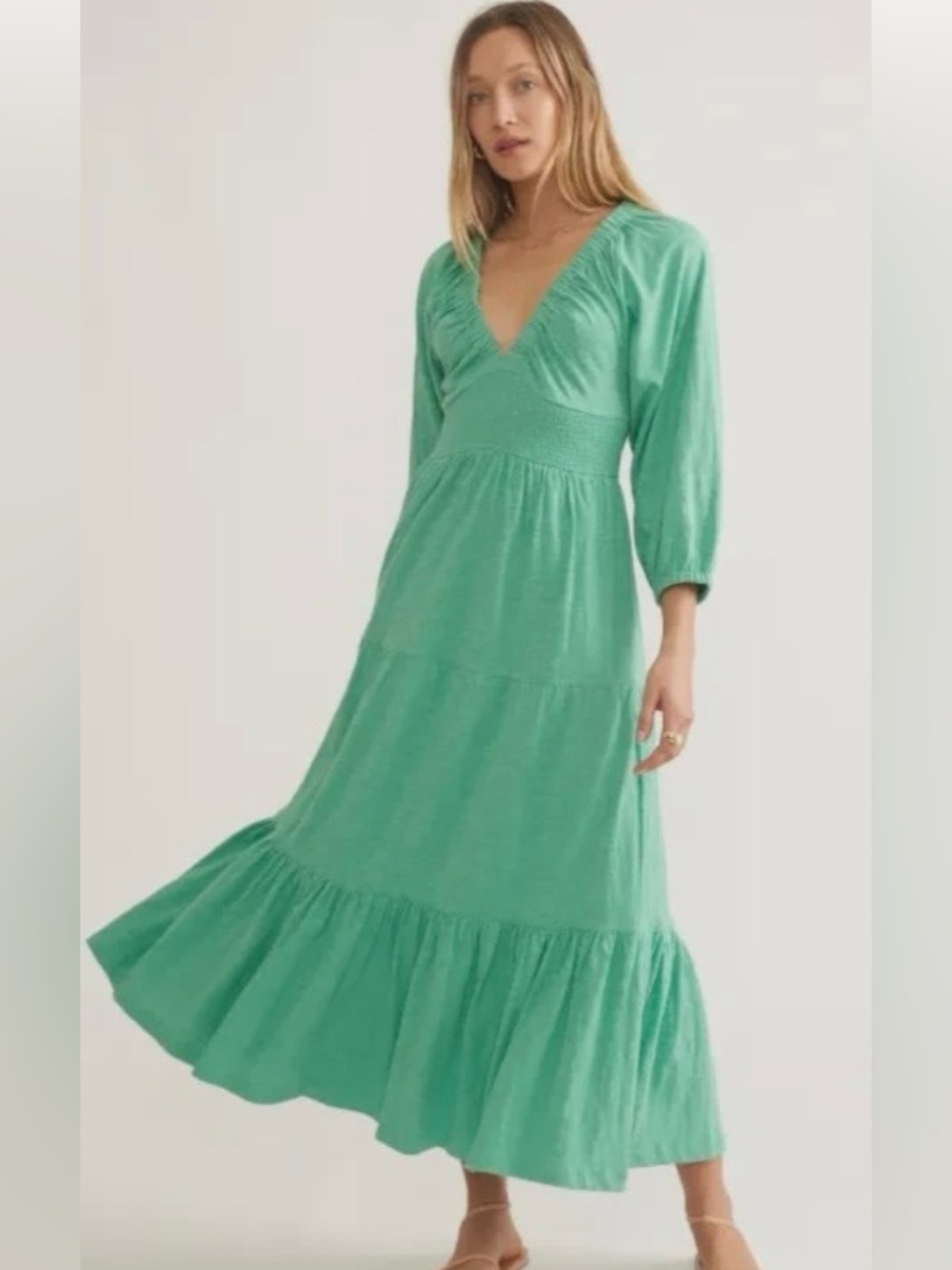 Marine Layer  Florence Smocked Waist Maxi Dress
